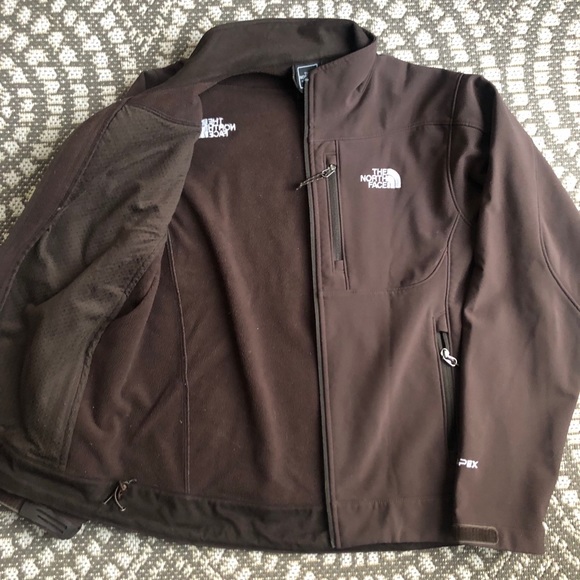 Men's The North Face Soft Shell Brown Apex Jacket - Picture 4 of 5